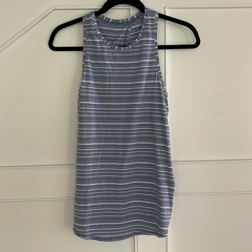 Lululemon Blue Striped Tank